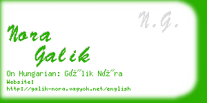 nora galik business card